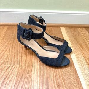 Pelle Moda Dark Blue Denim Heels